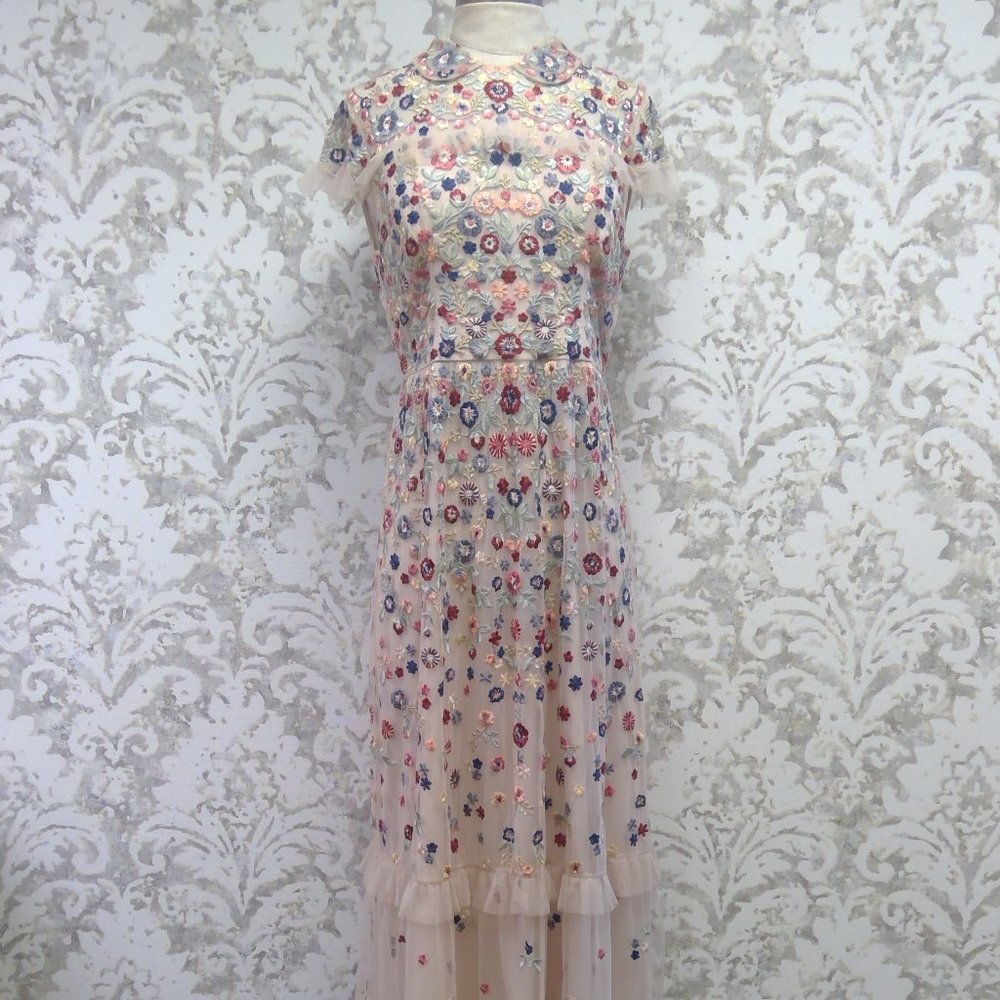 Needle & Thread Embroidered Floral Maxi Dress